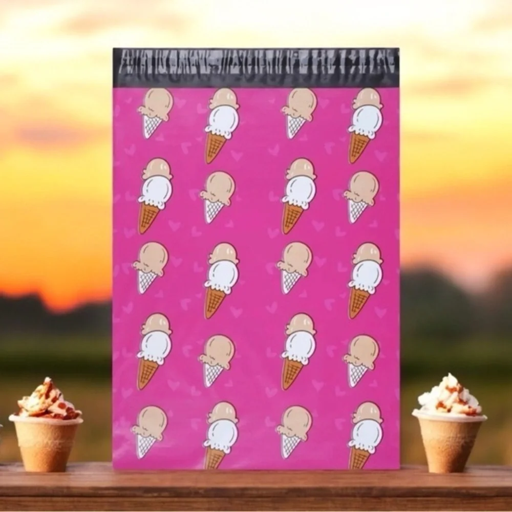 (10) 10x13 Ice Cream Poly Mailers